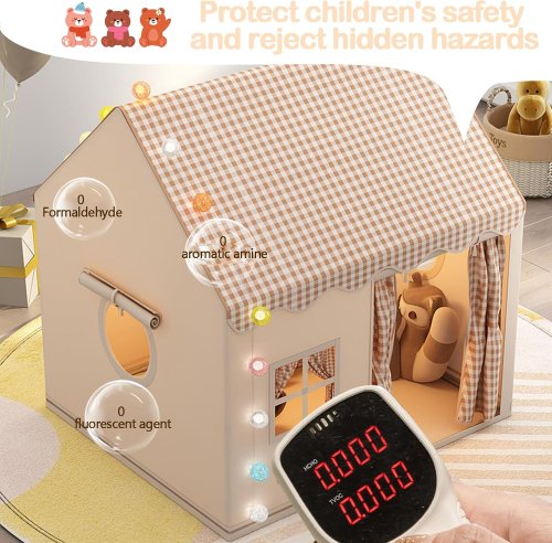 Складна дитяча палатка-будиночок з віконцями та дахом, велика ігрова палатка для дітей