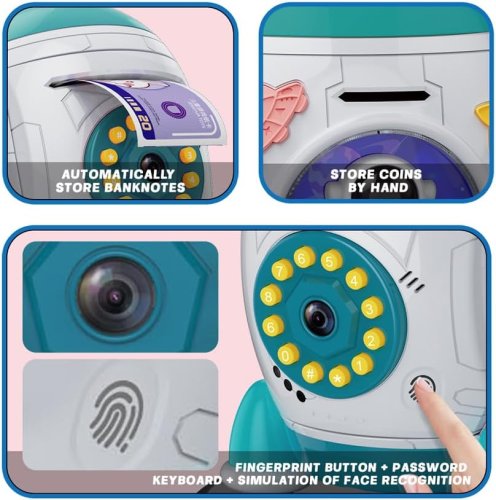 Дитячий електронний сейф-скарбничка «Ракета» 852A з музикою