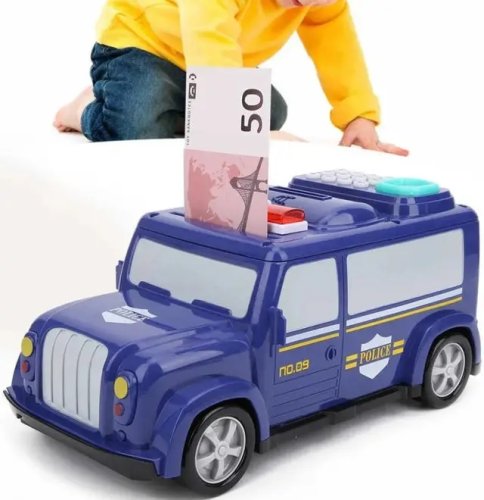Дитячий електронний сейф-скарбничка «Поліцейська машина» 589-13B