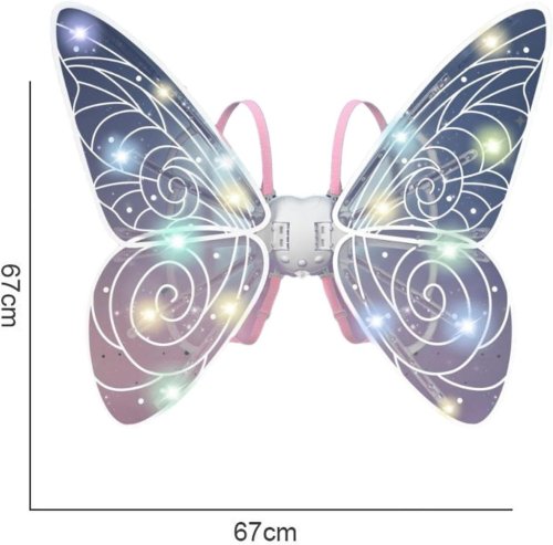 LED-крила феї Shadow Angel з підсвічуванням і рухомим механізмом для чарівного образу