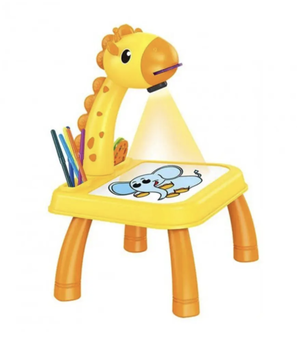 Дитячий музичний стіл-проектор для малювання з підсвічуванням, жираф Projector Painting