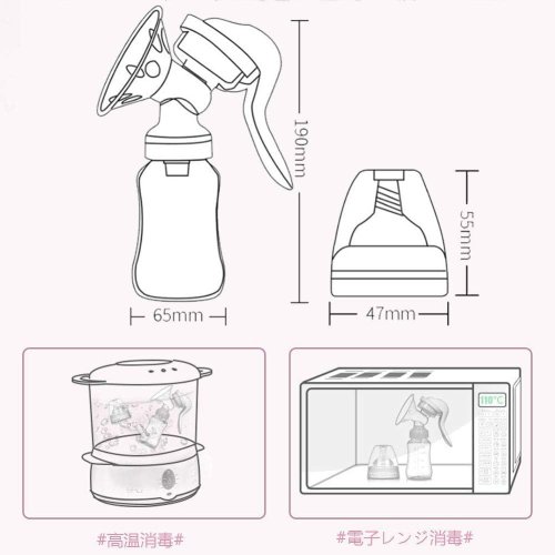 Ручний силіконовий молоковідсмоктувач портативний + пляшечка для годування і зберігання молока