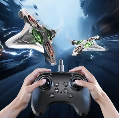 Радіокерований дрон-літак Drone KS-199 «літаючий меч» з трюками 360° та LED-підсвіткою