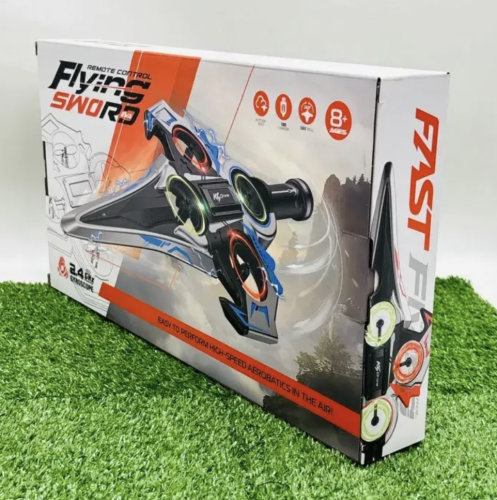 Радіокерований дрон-літак Drone KS-199 «літаючий меч» з трюками 360° та LED-підсвіткою