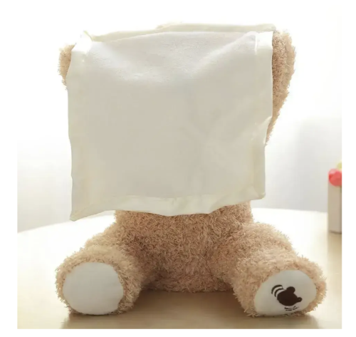 Іграшка плюшевий електричний музичний ведмедик для дітей, 33 см