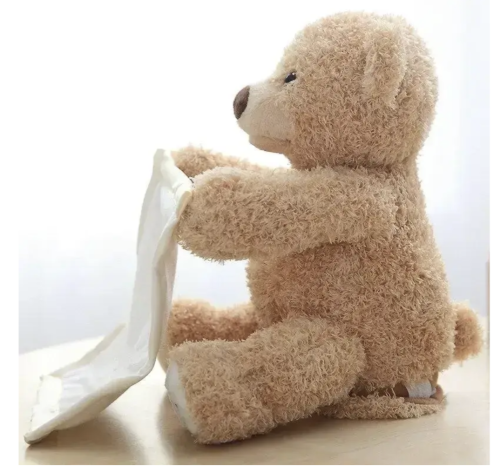 Іграшка плюшевий електричний музичний ведмедик для дітей, 33 см