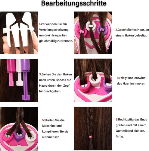 Дитячий набір для плетіння косичок 892-1 для стильних зачісок і гри в перукаря