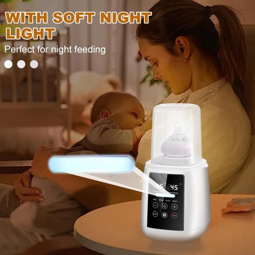 Портативний стерилізатор‑підігрівач дитячих пляшечок 8в1 від акумулятора, USB зарядка