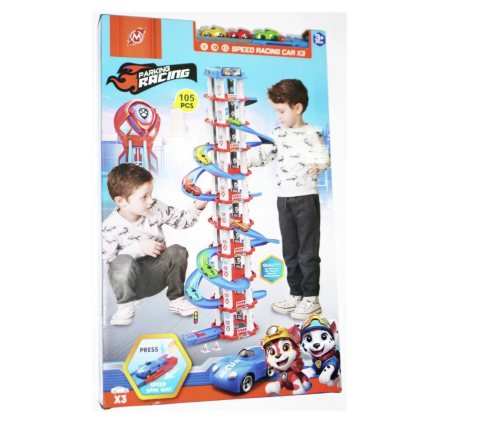 Ігрова траса‑парковка для дітей Childrens Rail Car MH2006, сімейний набір