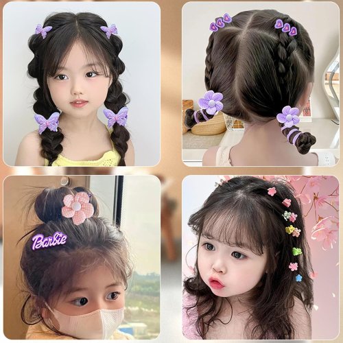 Подарунковий дитячий набір аксесуарів для волосся Kuromi: шпильки та гумки