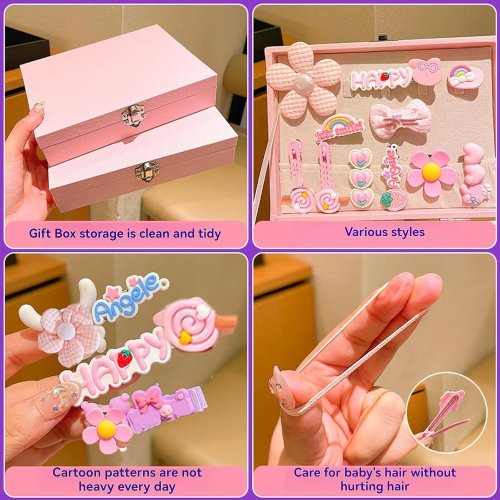 Подарунковий дитячий набір аксесуарів для волосся Kuromi: шпильки та гумки
