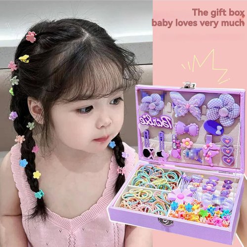 Подарунковий дитячий набір аксесуарів для волосся Kuromi: шпильки та гумки