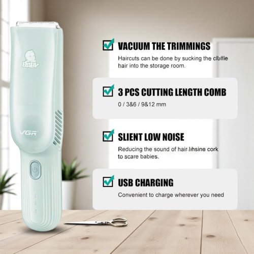 Дитяча машинка для стрижки VGR V-155 з вакуумним контейнером