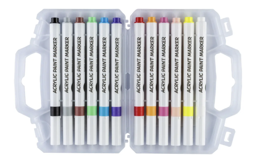 Набір акрилових маркерів Centrum MAP-01 для творчості, 12 шт.
