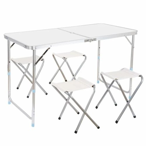 Розкладний стіл-валіза з 4 стільцями Folding Table для пікніка, риболовлі та дачі 120×60 см