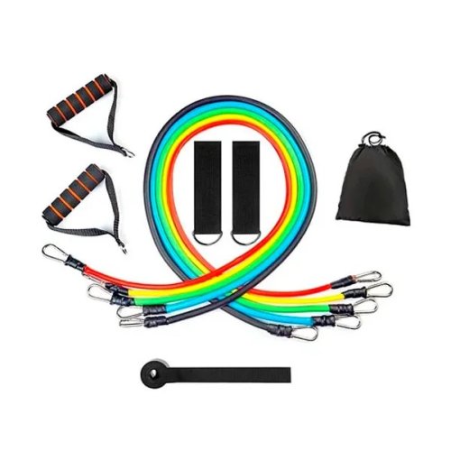 Набір еспандерів Power Resistance Bands: багатофункц. тренажер 5 джгутів + чохол