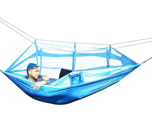 Підвісний гамак із антимоскітною захисною сіткою, 240×150 см