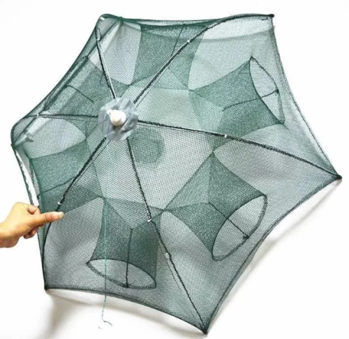 Складана рибальська верша «павук» на 6 отворів: сітка-пастка для риби, раків і креветок