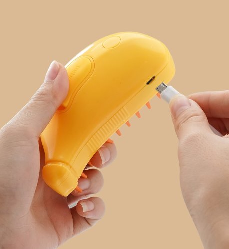 Парова щітка PET SPRAY BRUSH для собак і котів: вичісування шерсті, розпилювач, USB-зарядка