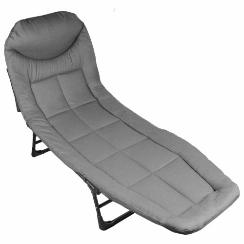 Туристичний складаний шезлонг-розкладачка з металевим каркасом 200×70×30 см, 5,4 кг для дому та дачі