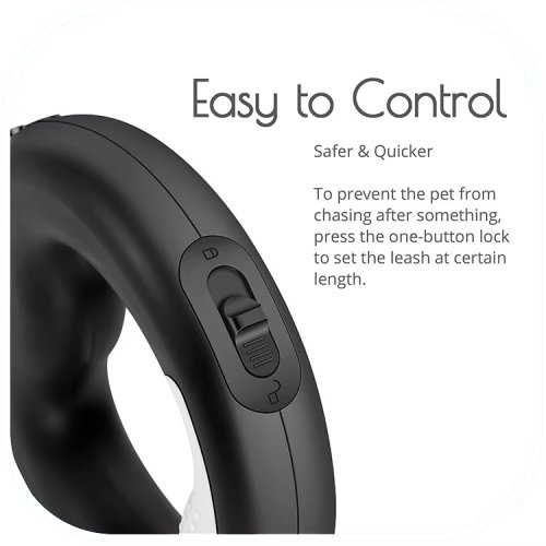 Автоматичний повідець-рулетка SKEPPY 3 м для собак з LED-підсвічуванням і кільцем