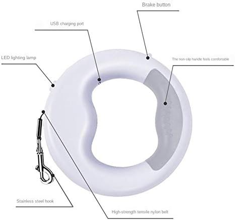 Автоматичний повідець-рулетка SKEPPY 3 м для собак з LED-підсвічуванням і кільцем