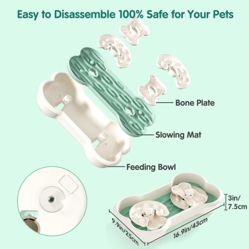 Миска-кiсточка Henry & Cary з дозатором і силіконовим килимком для повільного годування собак