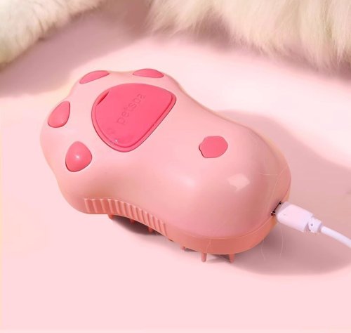 Парова щітка Cat's Paw Pet Spa для вичісування шерсті з розпилювачем, USB-зарядка