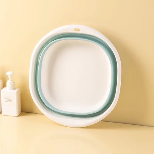 Складаний силіконовий таз 3 л — універсальний розкладний кошик-тазик з ручками