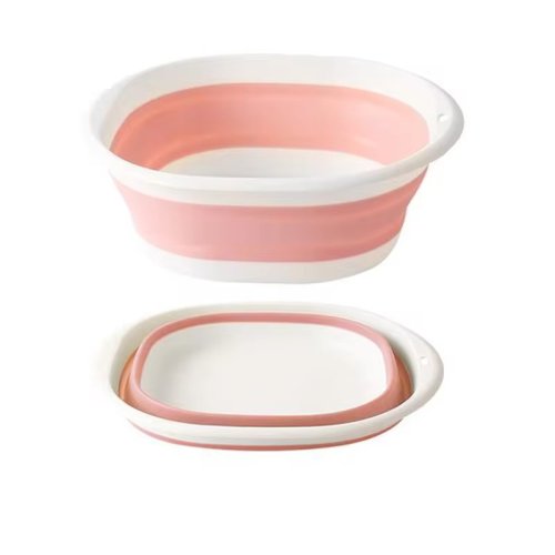 Складаний силіконовий таз 3 л — універсальний розкладний кошик-тазик з ручками