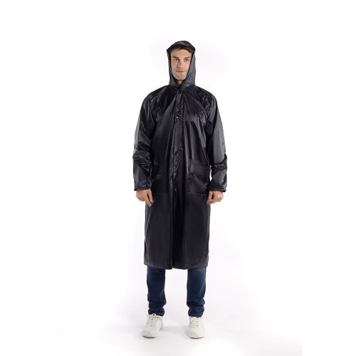 Дощовик-плащ на блискавці з капюшоном, водонепроникна туристична накидка від дощу