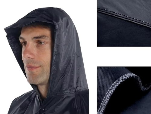 Дощовик-плащ на блискавці з капюшоном, водонепроникна туристична накидка від дощу