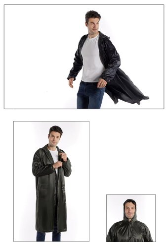 Дощовик-плащ на блискавці з капюшоном, водонепроникна туристична накидка від дощу