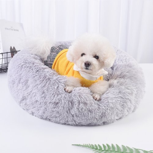 Лежанка-пуф для тварин 50 см, сіра