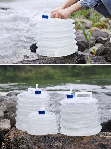 Складана туристична каністра-сулія для води з краном, 15 л (похідна ємність для рідин)