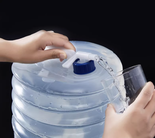 Складана туристична каністра-сулія для води з краном, 15 л (похідна ємність для рідин)