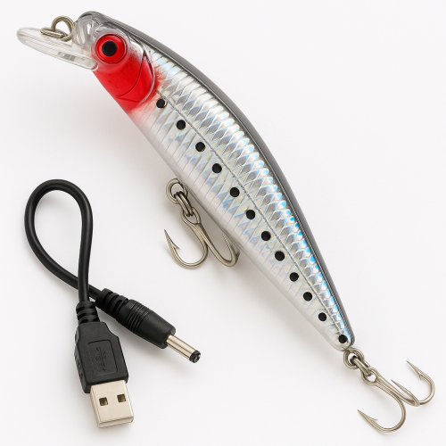 Електронний воблер Twitching Lure з акумулятором: світна хижа приманка, USB-зарядка