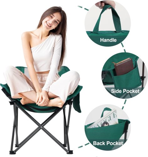 Туристичне складане крісло «Павук» міцне, укріплений каркас, підлокітники, чохол