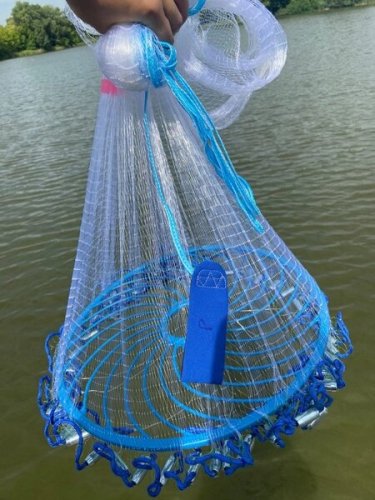 Американська кастингова сітка 1,5 м з кільцем, парашутна фрісбі з ліски, комірка 12 мм