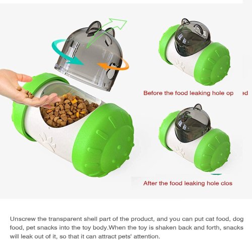 Інтерактивна годівниця-іграшка для собак і котів LY-732: розумний тумблер-дозатор для повільного годування та розвитку