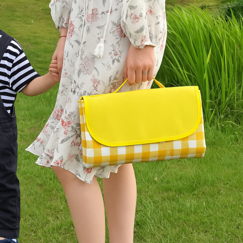 Складаний водонепроникний килимок для пікніка 200×200 см — пляжний туристичний, сумка, ПВХ-покриття, захист від вологи