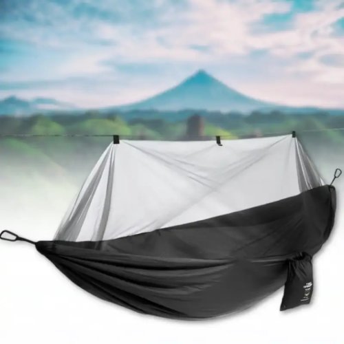 Туристичний підвісний гамак-кокон з москітною сіткою 220×120 см для кемпінгу та походів