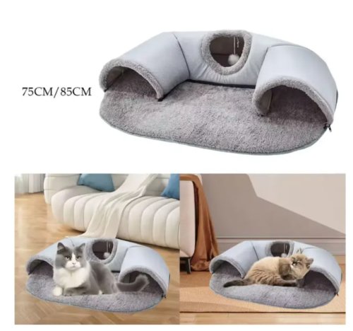Інтерактивний тунельний килимок-лежак 2-в-1 Cat Bed для котів