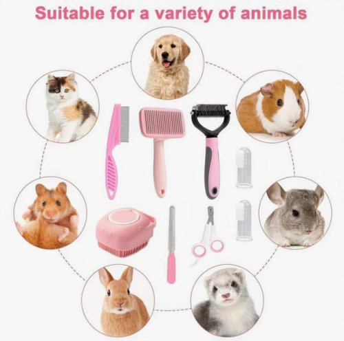 Набір для грумінгу домашніх тварин 6-в-1 — інструменти догляду за шерстю та кігтями