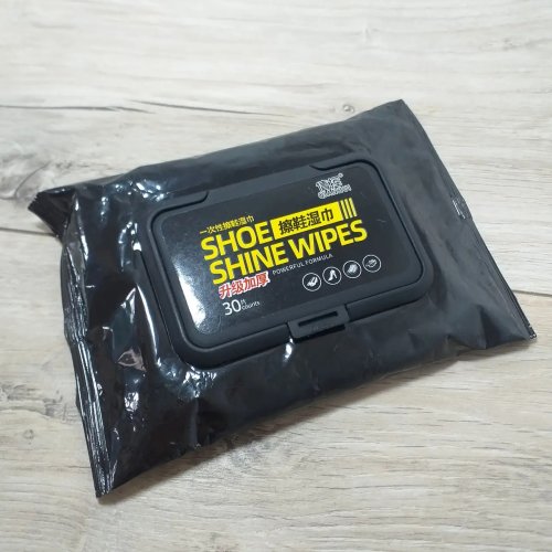 Вологі серветки для блиску та догляду за взуттям Shoe Shine Wipes, 80 шт.