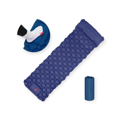 Надувний туристичний матрац 190×60 см — легкий компактний для кемпінгу та відпочинку на природі