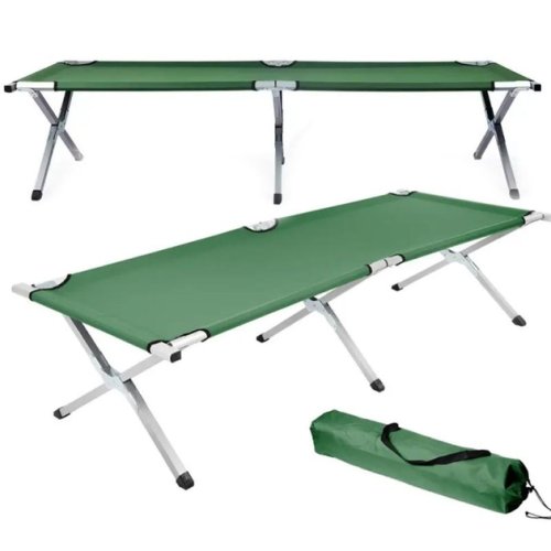 Туристичне розкладне ліжко-розкладачка 190×62×42 см, навантаження до 120 кг для кемпінгу та відпочинку