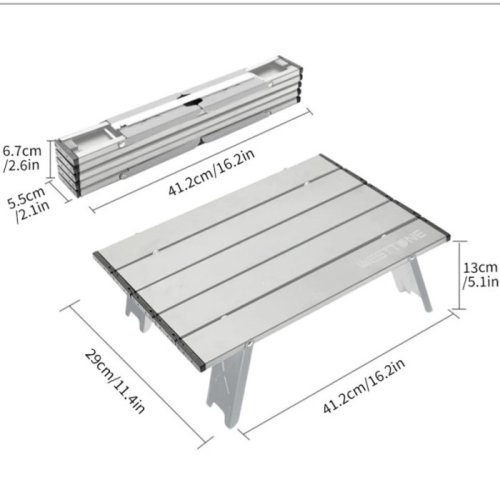 Складаний туристичний стіл WestTune — портативний алюмінієвий кемпінговий столик