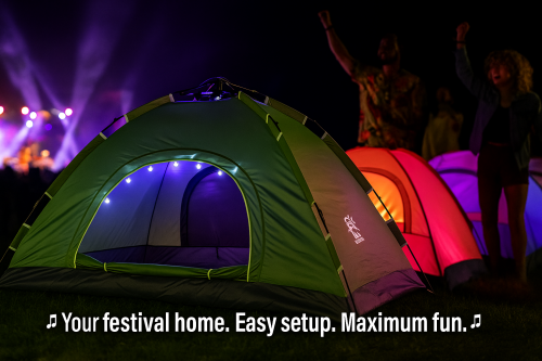 Туристичний намет-автомат 220×220×150 см, 6-місний, хакі, з автоматичним каркасом