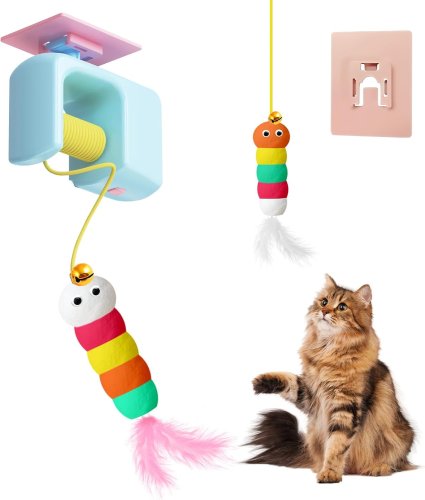 Інтерактивна іграшка для котів Pet Toy Ball 1490 на присосці з автоматичним рухом